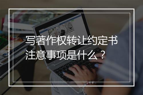 写著作权转让约定书注意事项是什么？