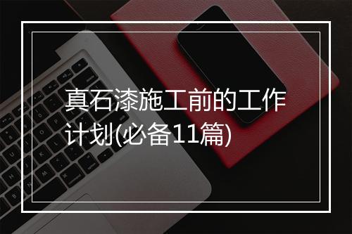 真石漆施工前的工作计划(必备11篇)