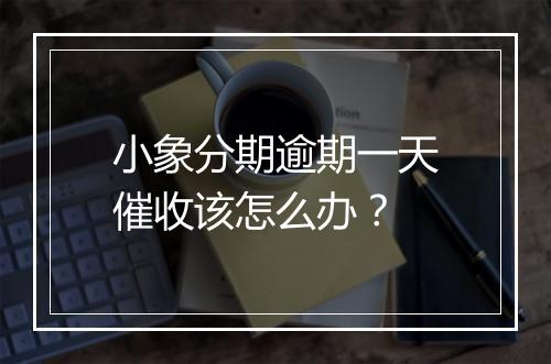 小象分期逾期一天催收该怎么办？