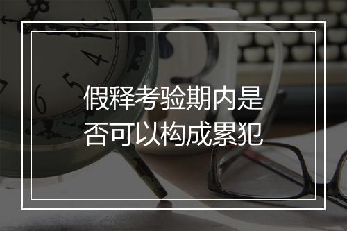 假释考验期内是否可以构成累犯