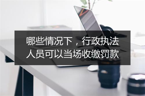 哪些情况下，行政执法人员可以当场收缴罚款