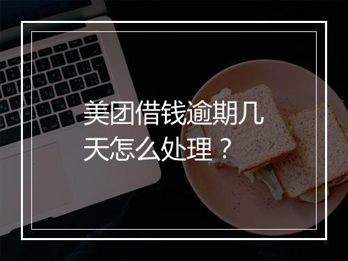 美团借钱逾期几天怎么处理？