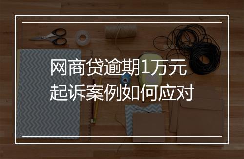 网商贷逾期1万元起诉案例如何应对