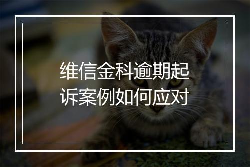 维信金科逾期起诉案例如何应对