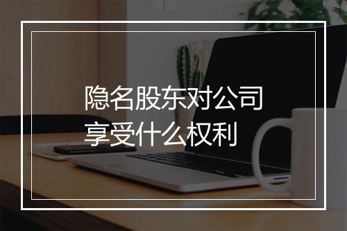 隐名股东对公司享受什么权利