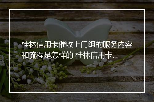 桂林信用卡催收上门组的服务内容和流程是怎样的 桂林信用卡催收上门组的效果如何评价