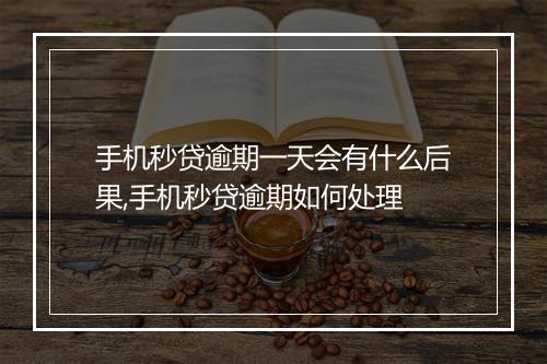 手机秒贷逾期一天会有什么后果,手机秒贷逾期如何处理