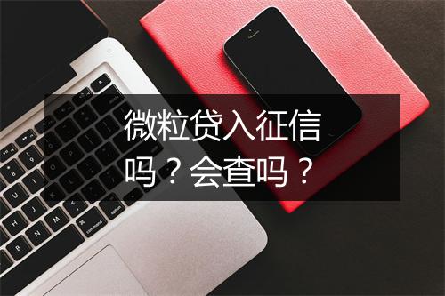 微粒贷入征信吗？会查吗？