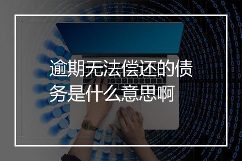逾期无法偿还的债务是什么意思啊