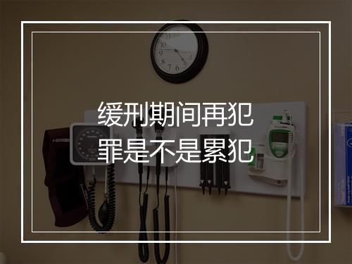 缓刑期间再犯罪是不是累犯