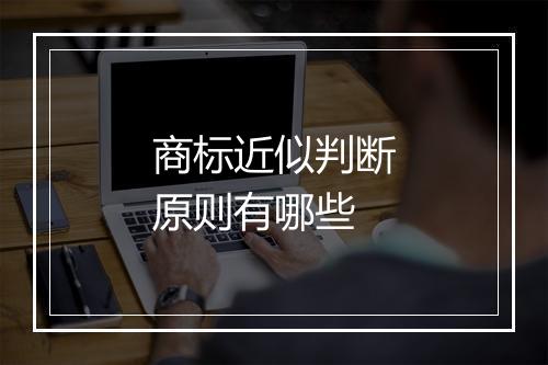 商标近似判断原则有哪些