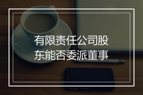 有限责任公司股东能否委派董事