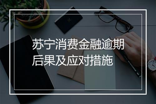 苏宁消费金融逾期后果及应对措施