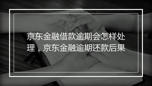 京东金融借款逾期会怎样处理，京东金融逾期还款后果