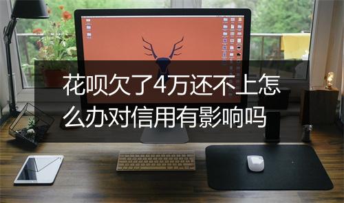 花呗欠了4万还不上怎么办对信用有影响吗