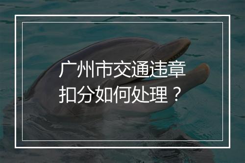 广州市交通违章扣分如何处理？