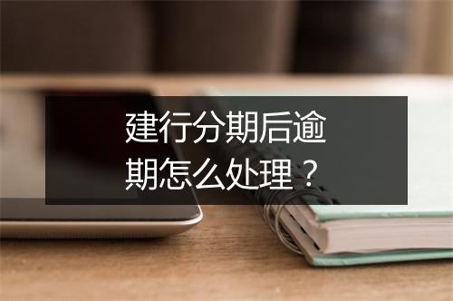 建行分期后逾期怎么处理？