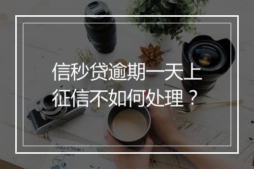 信秒贷逾期一天上征信不如何处理？