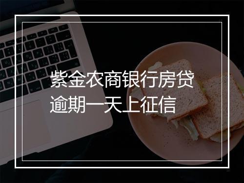 紫金农商银行房贷逾期一天上征信