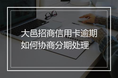 大邑招商信用卡逾期如何协商分期处理