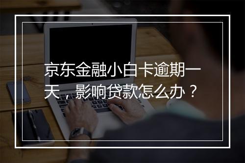 京东金融小白卡逾期一天，影响贷款怎么办？