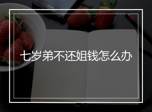 七岁弟不还姐钱怎么办