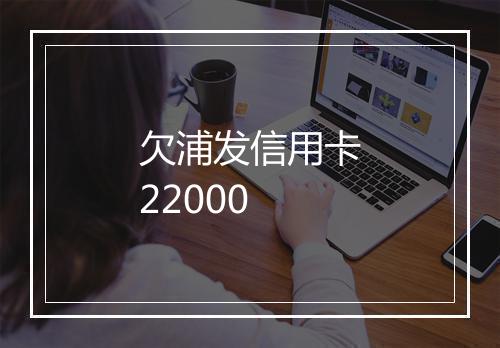 欠浦发信用卡22000