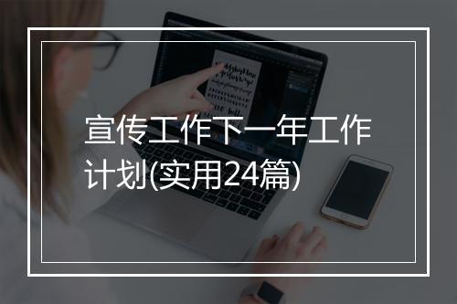 宣传工作下一年工作计划(实用24篇)