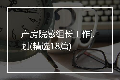 产房院感组长工作计划(精选18篇)