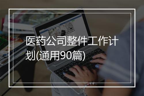 医药公司整件工作计划(通用90篇)