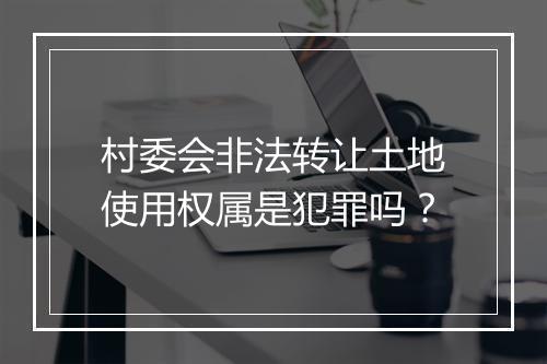 村委会非法转让土地使用权属是犯罪吗？