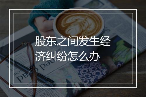股东之间发生经济纠纷怎么办