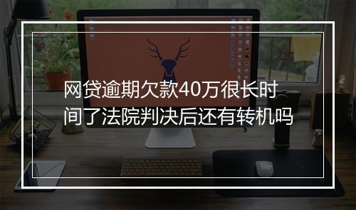 网贷逾期欠款40万很长时间了法院判决后还有转机吗