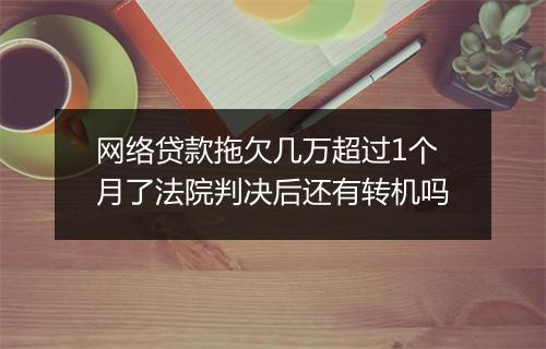 网络贷款拖欠几万超过1个月了法院判决后还有转机吗