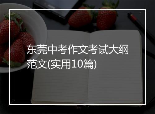 东莞中考作文考试大纲范文(实用10篇)