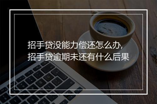招手贷没能力偿还怎么办,招手贷逾期未还有什么后果