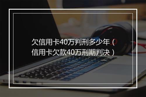 欠信用卡40万判刑多少年（信用卡欠款40万刑期判决）