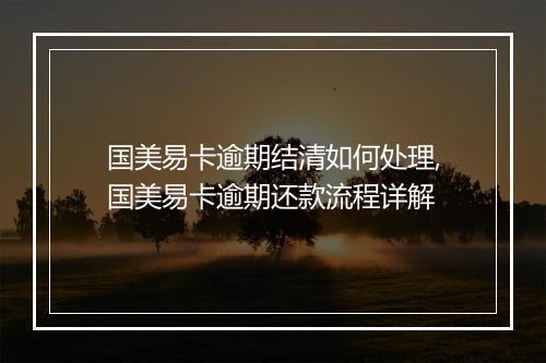 国美易卡逾期结清如何处理,国美易卡逾期还款流程详解