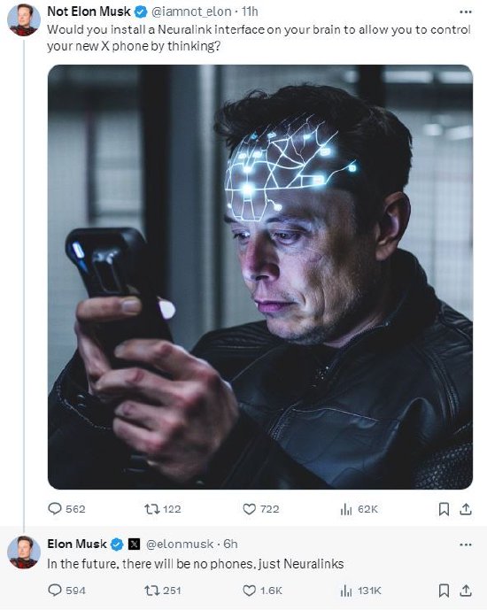 马斯克预言:未来不再需要手机,只有Neuralink